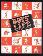 Boys&#39; Life 1/1945-WWII era issue-Pulp fiction-Camping trips-vintage ads-Roy R... - $74.69