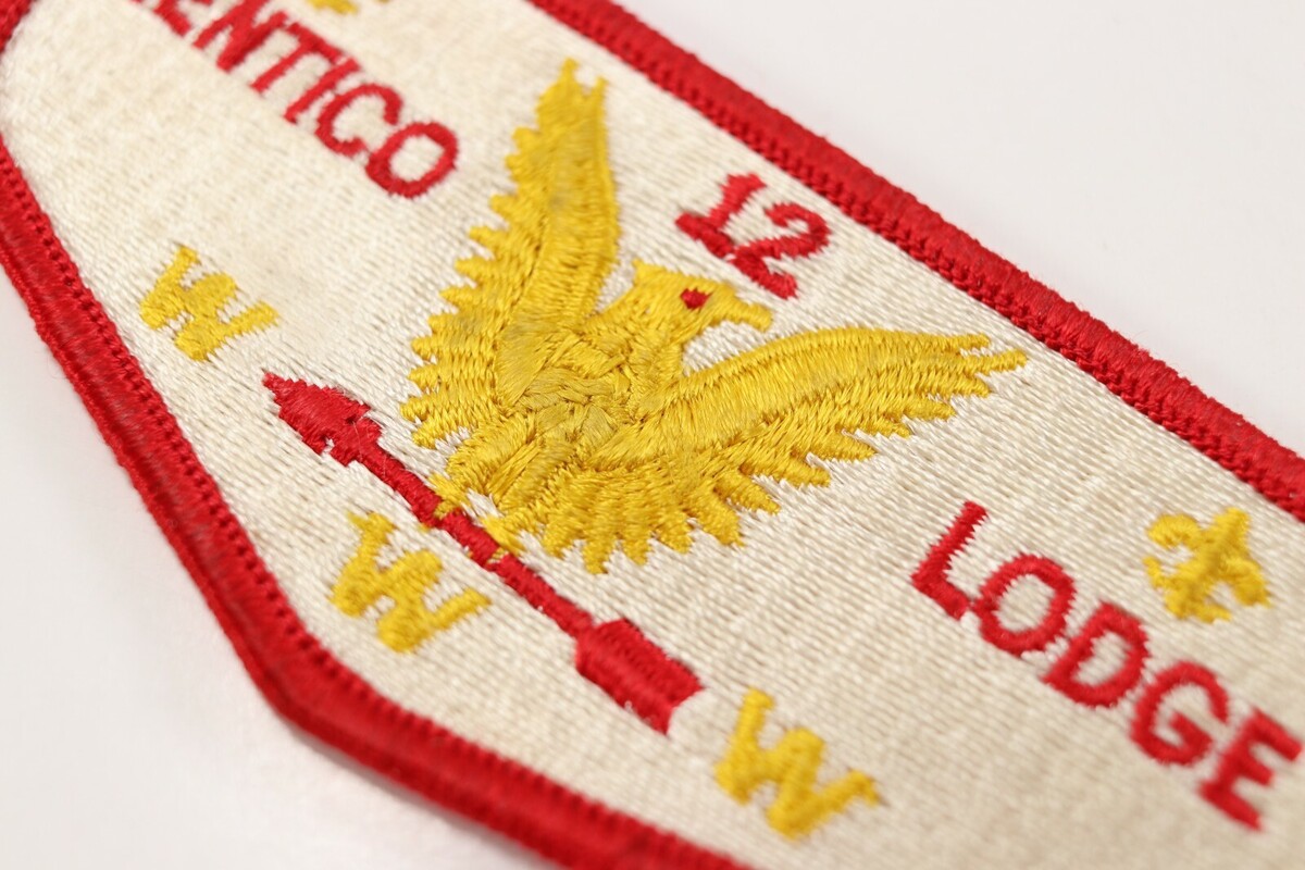 Vintage Nentico Lodge 12 OA Order Arrow WWW Boy Scouts America Flap Patch Item image 2