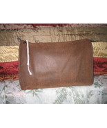 CLUTCH COSMETIC BROWN LEATHERETTE TRAVEL BAG - $15.00