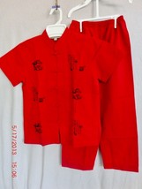Chinese RED/black Dragon kung fu martial art boys/girls/unisex  outfit s... - $16.95