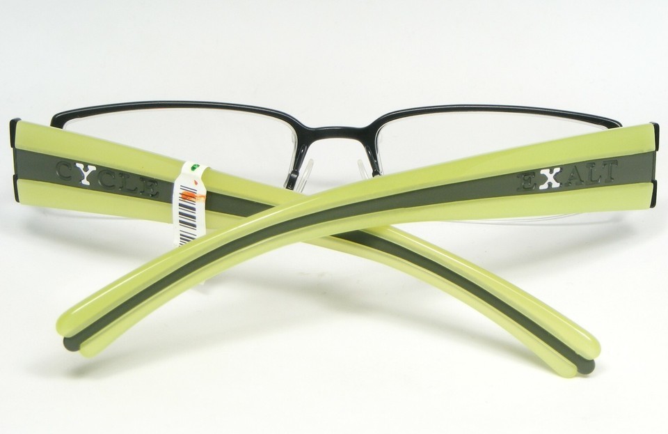 Exalt Cycle EXMAX C.4 BLACK /GREEN /LIME EYEGLASSES GLASSES 52-17-135mm Italy Item image 3