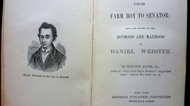 Vintage 1882 AM Publish Corp From Farm Boy to Senator by Horatio Alger Jr - £31.87 GBP