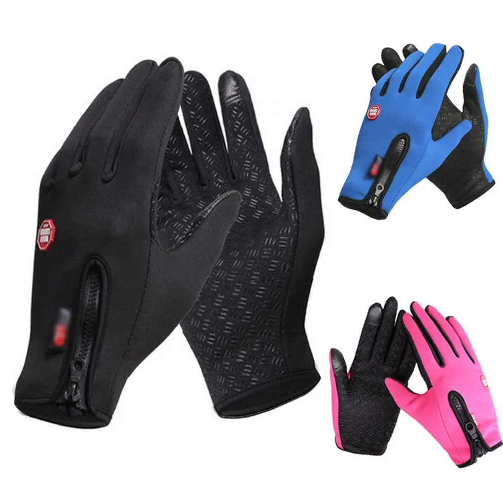 Cycling Gloves Men And Women Fleece Windproof Warm Touch Screen Gloves - £6.44 GBP+