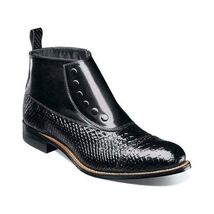 Stacy Adams Madison Spectator Spat Cap Toe Demi Boot Two Tone Black 00109-001 image 2