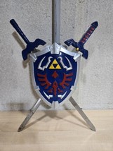 Legend Of Zelda Master Sword Set And Hylian Shield Triforce Wall Art Display - £21.44 GBP