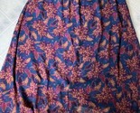 LulaRoe Skirt Large Gold pink blue Floral Lined Chiffon Elastic Waist Lola - $23.15