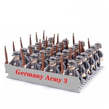 24 Pcs/Lot DE3 WW2 Army Soldiers Military Figures Building Blocks Free Shipping - £15.34 GBP