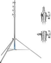 Stainless Steel Photography Light Stand 13Ft / 4M, Spring Cushioned, Sof... - £123.11 GBP