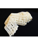 VTG antique Victorian hand made Crochet Collar Trim Lace pillowcase Edgi... - £27.19 GBP
