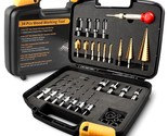 34 Pcs Woodworking Chamfer Drilling Tools Including 6 Countersink Drill ... - $51.99