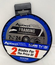 Avanti-Pro 7-1/4 in. x 24 Teeth Medium Duty Framing Saw Blade (2-Pack) Wood - £12.01 GBP