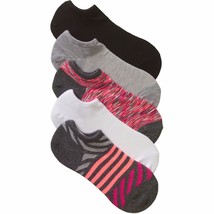 No Boundaries No Show Socks 5 Pair Women&#39;s Shoe Size 4-10 Stripes  #20 - $9.74