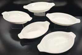 5 Syracuse China White Oval Au Gratin Set Vintage Restaurant Ware Diner ... - £55.29 GBP