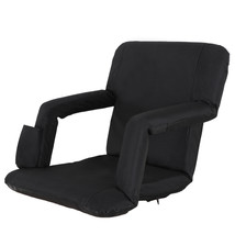Carryable Stadium Seat Black Reclining Bleacher Chair Perfect For Bleach... - £57.41 GBP