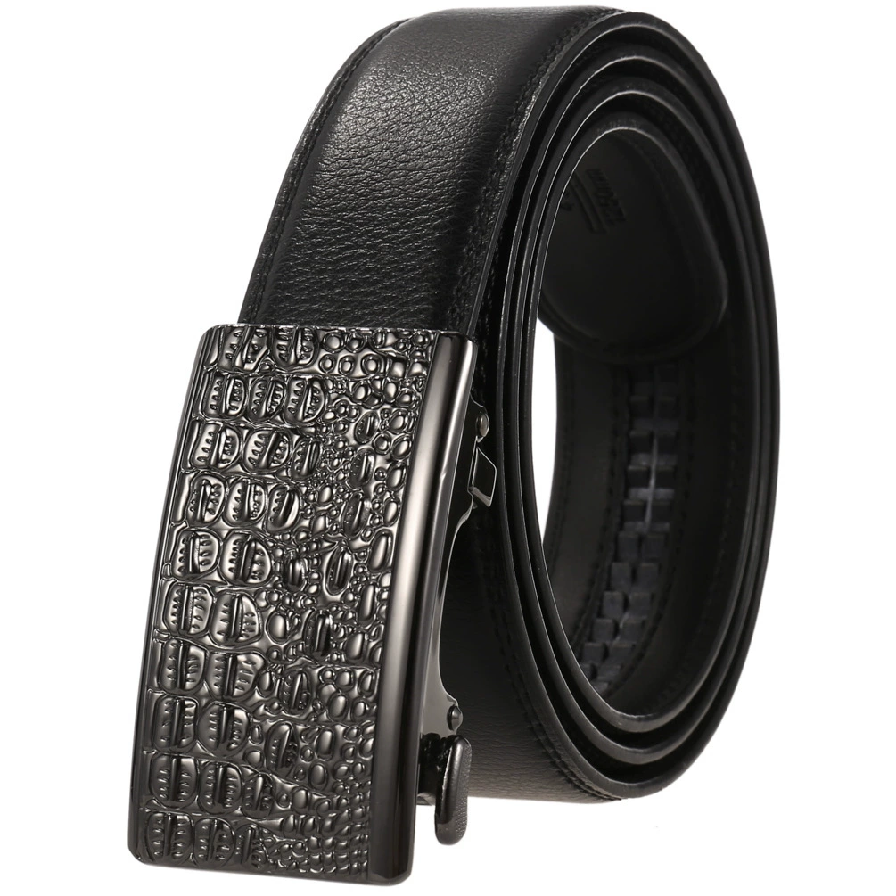 Automatic buckle men&#39;s fashion belt black/brown - $37.97 CAD