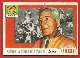 An item in the Sports Mem, Cards & Fan Shop category: 1955   AMOS  ALONZO  STAGG   ROOKIE   # 38  TOPPS  ALL  AMERICAN   !!