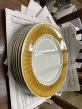 Vintage MCM Franciscan Discovery Topaz Embossed 10” Dinner Plates Set Of 5 - £37.84 GBP