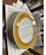 Vintage MCM Franciscan Discovery Topaz Embossed 10” Dinner Plates Set Of 5 - $49.99