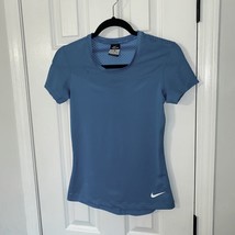 Nike Pro Dri-Fit Mesh Shirt Womens Sz Small Blue - £14.81 GBP