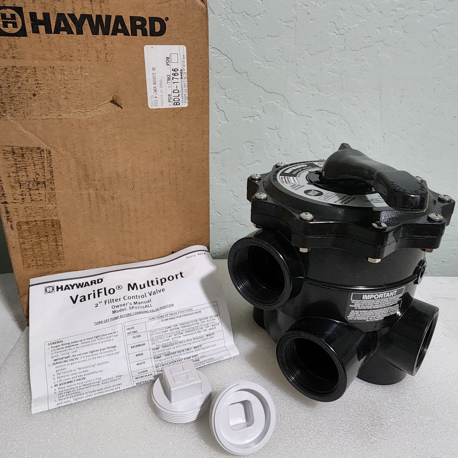 Hayward SP0715ALL Vari-Flo Side Mount Multiport Valve 2 Inches OEM Genuine - $249.95