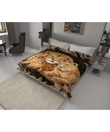 FAMILY LION BROWN SOLARON KOREAN TECHNOLOGY BLANKET SOFTY AND WARM QUEEN... - £58.39 GBP