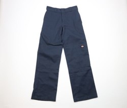 Vintage Dickies Mens 28x32 Faded Spell Out Loose Fit Double Knee Work Pants Blue - £43.35 GBP