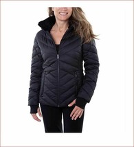 Nautica Ladies&#39; Puffer Jacket Water Resistant Zip Front and Pockets - Black (S) - £29.12 GBP