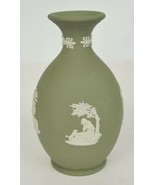 Wedgewood Jasperware Sage Green Bud Vase 1962 Cherub Floral - €21,05 EUR