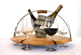 Wine Caddy and Serving Tray - Tabaka - Made from retired California wine barrels - £159.58 GBP