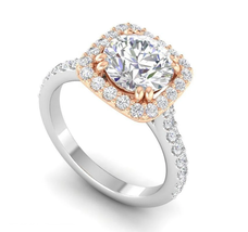 Ethereal Beauty Extraordinary Rings Two-Tone Solitaire Gorgeous Fancy Rings - £93.18 GBP