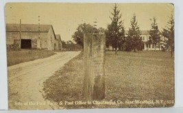 NY Near Westfield Site of First Farm &amp; Post Office in Chautauqua Co Postcard M20 - £21.46 GBP