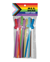 All Dicks Naughty Straws - Asst. Colors Pack of 11 - $21.99