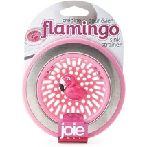 Joie Pink Flamingo Sink Strainer 4.5-In Basket Stainless Steel BPA Free Plastic - £12.60 GBP