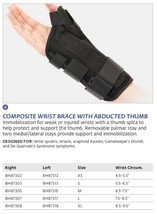 DJO Bell-Horn Composite Wrist Brace w/ Abducted Thumb Left Medium - Game... - $24.25