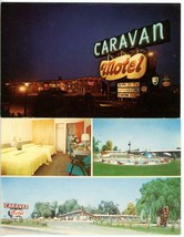 2 Vintage Postcards Caravan Motels Unposted - $4.00