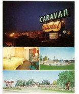 2 Vintage Postcards Caravan Motels Unposted - $4.00