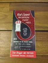 Vintage Throwing On The Potters Wheel Van Briggle Colorado Springs Brochure - $40.48 CAD