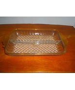 Vintage Anchor Hocking Hobnail Divided Glass Rectangular Relish Dish Gol... - $467.16 MXN