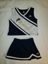 Adidas Official Usn Go Navy Cheerleader Cheer Two Piece Outfit Girls Toddler 4T - £38.05 GBP
