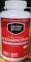 Berkley Jensen Ex Str. Pain Reliever Fever Reducer Acetaminophen 500 ct Exp 3/25 - £13.39 GBP