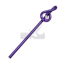 SKY Treble Clef Shaped Pencil with Eraser PurpleColor Great Gift Educational Toy - £2.95 GBP