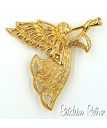 Gerry&#39;s Angel Trumpeter Vintage Brooch, Christmas Cherub - $190.06 MXN