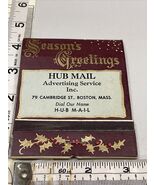 Rare Giant Feature Matchbook  Hub Mail Advertising Service, Inc. Boston,... - $454.68 MXN