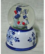 Vintage Delft Porcelain Snowdome 4 1/4&quot; Tall - £7.02 GBP