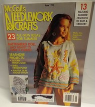Lot of 2 McCall&#39;s Needlework &amp; Crafts magazine June 1991 &amp; Aug 1991 - £7.42 GBP