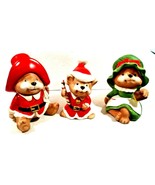 Homco Ceramic Christmas Bear Figurines Teddy Bears LOT of 3 No Chips Or ... - £15.54 GBP