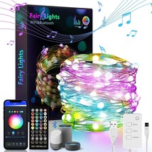32.8FT LED Indoor String Lights 132LED,with Music Mode Remote App Control RGB - £15.37 GBP