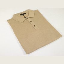 Mens PRINCELY Soft Merinos Wool Sweater Knits Lightweight Polo 1011-40 Tan Camel image 6