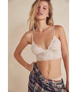 Free People Women&#39;s Everyday Lace Intimate Longline Bralette Ivory White, S - $373.49 MXN