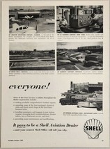 1959 Print Ad Shell Aviation Fuel &amp; Oil Airplanes at USA Airports - £13.82 GBP